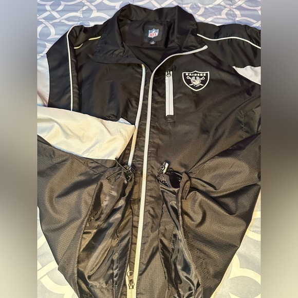NFL Vintage Oakland Raiders Windbreaker Jacket – Men’s Size Large EUC - Picture 5 of 7